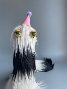 Glamour Slug In A Wig - Surreal Sculpture