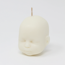 Load image into Gallery viewer, Doll head shaped candle in white