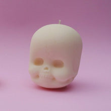 Load image into Gallery viewer, Doll Skull Candle - British Rose