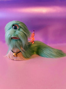 Slug In A Wig - Surreal Pastel Sculpture