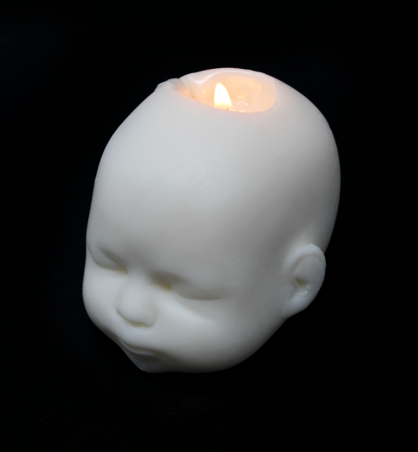 Doll Head Candle - Ivory- by The Blackened Teeth. Vegan candle – Jawline  Jewellery