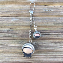 Load image into Gallery viewer, macabre goth doll eye keychain weird unusual gift 