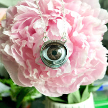 Load image into Gallery viewer, doll eye necklace brown blinking eyeball
