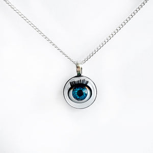 blinking eyeball necklace jawline jewellery unusual alien alternative jewellery 