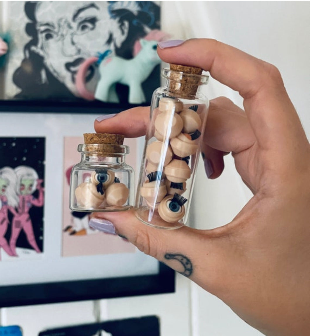 Miniature Doll Eye Curio Jars