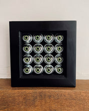 Load image into Gallery viewer, Green &amp; Chrome Doll Eye Shadow Box Wall Hanging