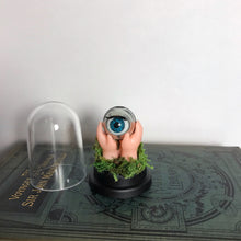 Load image into Gallery viewer, oddity made by jawline jewellery. small dome with creepy macabre doll eye and eyeballs.
