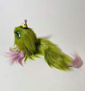 Slug In A Wig - Medium- Surreal Pastel Sculpture
