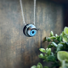 Load image into Gallery viewer, Blinking Doll Eye Necklace - Icy Blue
